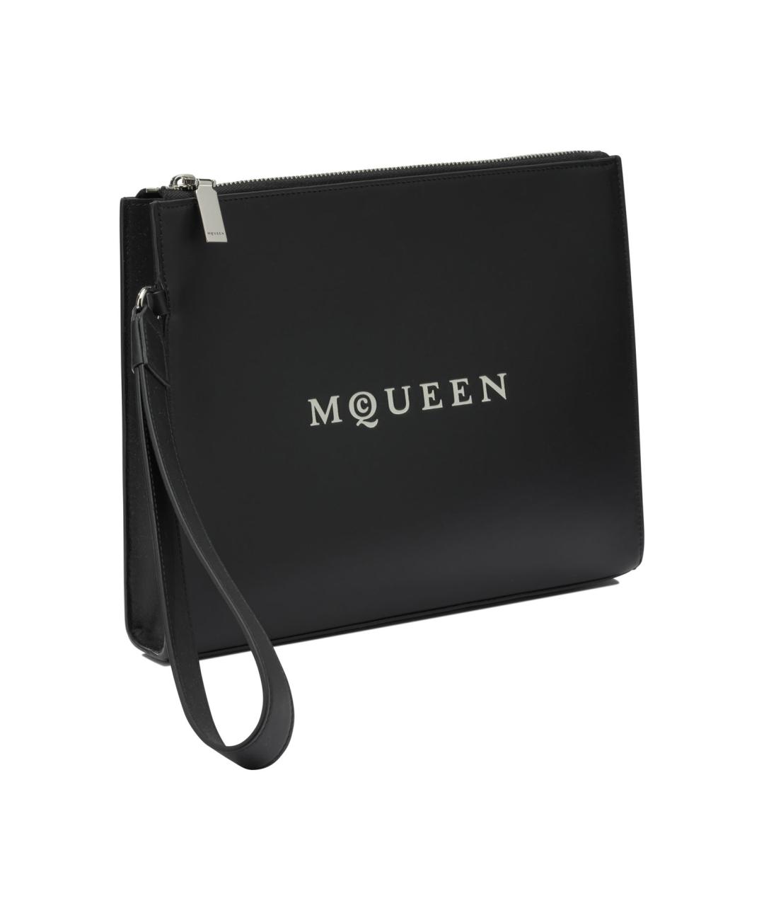 ALEXANDER MCQUEEN Черный кожаный кошелек, фото 2