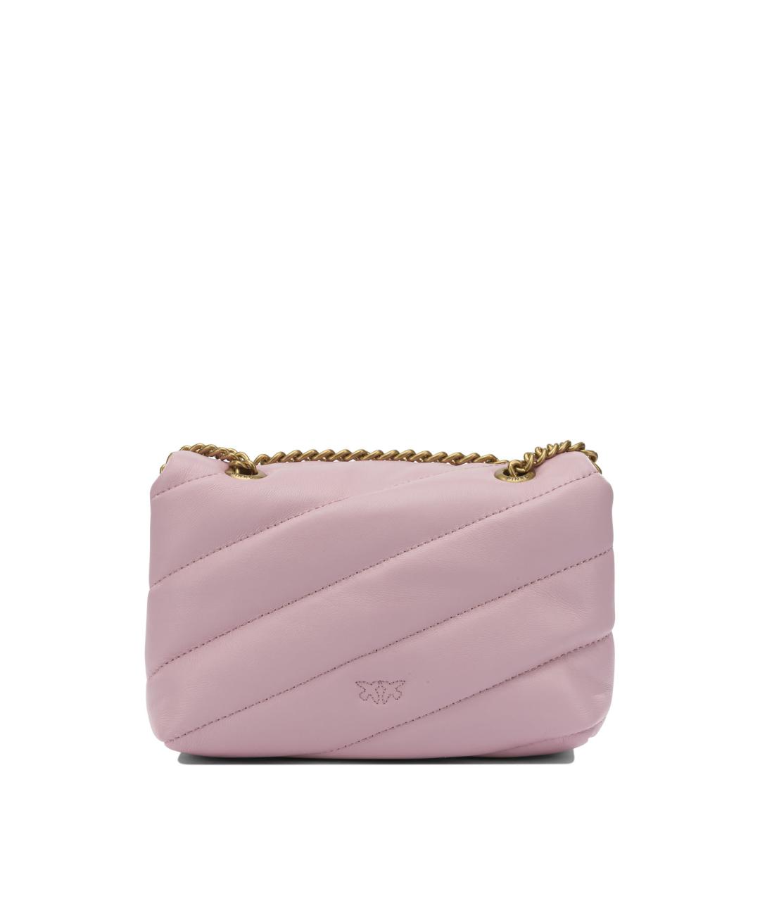 PINKO Розовая кожаная сумка через плечо, фото 3