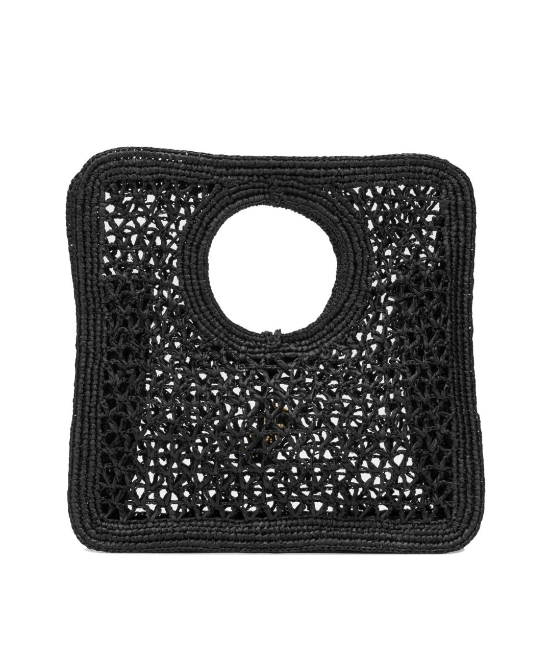 JACQUEMUS Черная пелетеная сумка с короткими ручками, фото 3