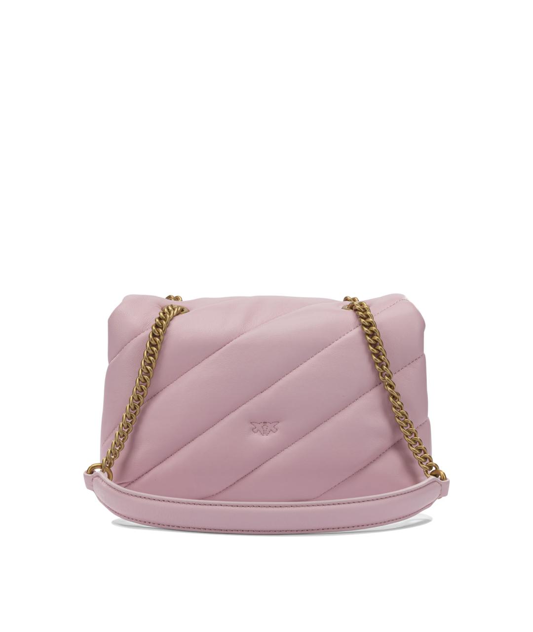 PINKO Розовая кожаная сумка через плечо, фото 3