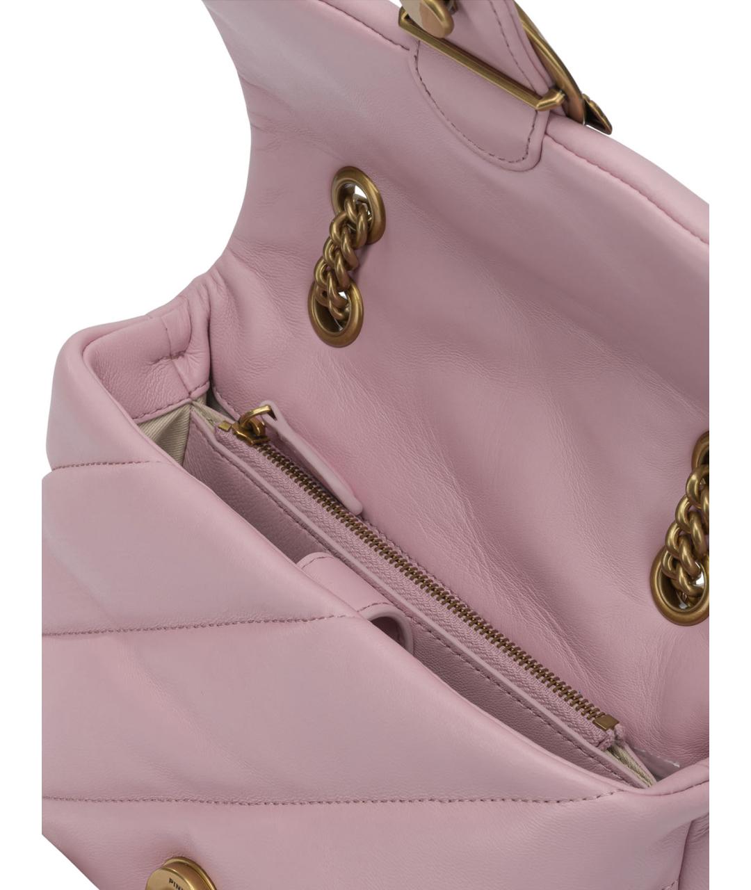 PINKO Розовая кожаная сумка через плечо, фото 5