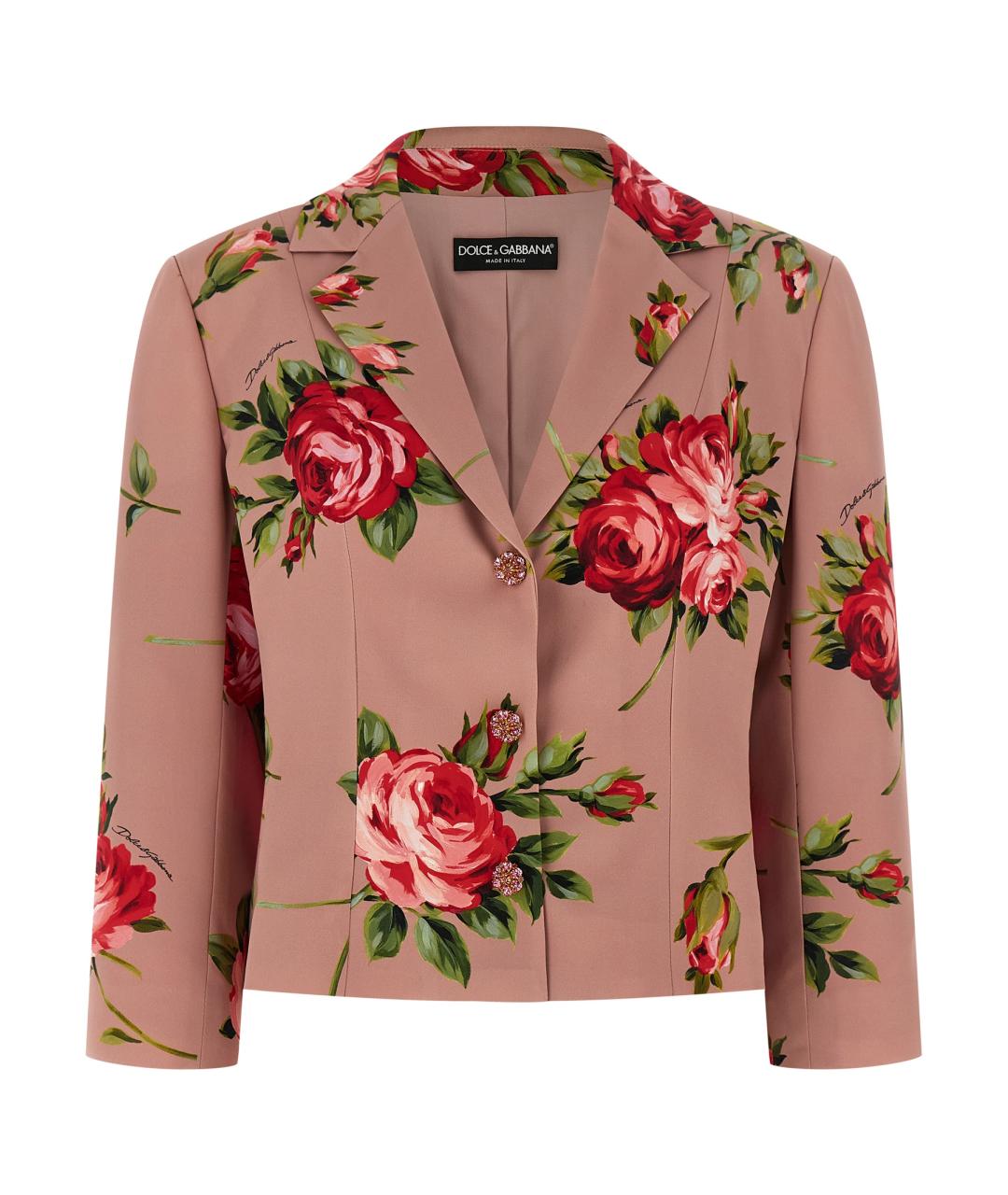 DOLCE&GABBANA Розовый шелковый жакет/пиджак, фото 1