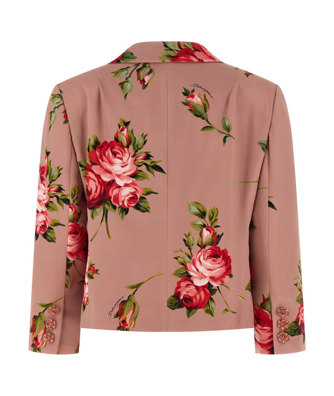 DOLCE&GABBANA Розовый шелковый жакет/пиджак, фото 2