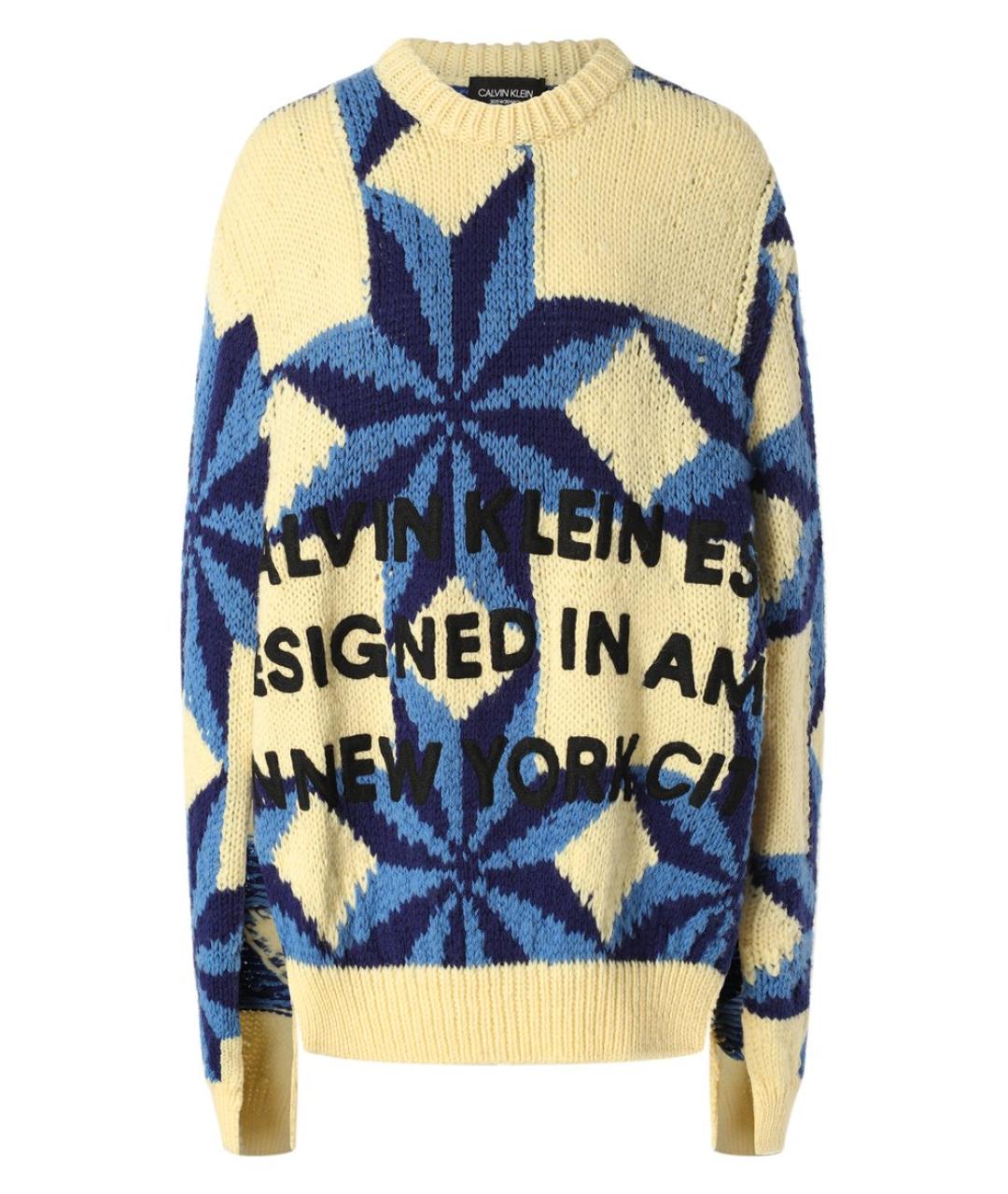 CALVIN KLEIN Мульти шерстяной джемпер / свитер, фото 6