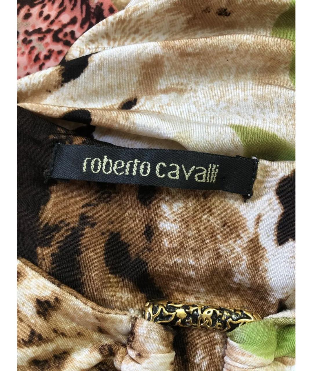 ROBERTO CAVALLI Мульти вискозное коктейльное платье, фото 3