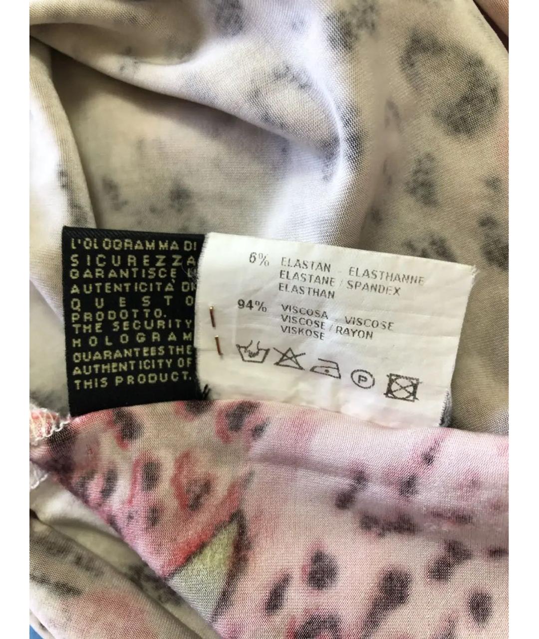 ROBERTO CAVALLI Мульти вискозное коктейльное платье, фото 6