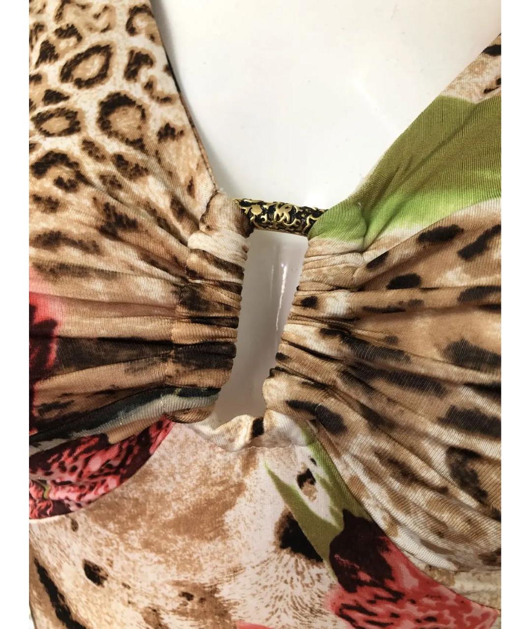 ROBERTO CAVALLI Мульти вискозное коктейльное платье, фото 5