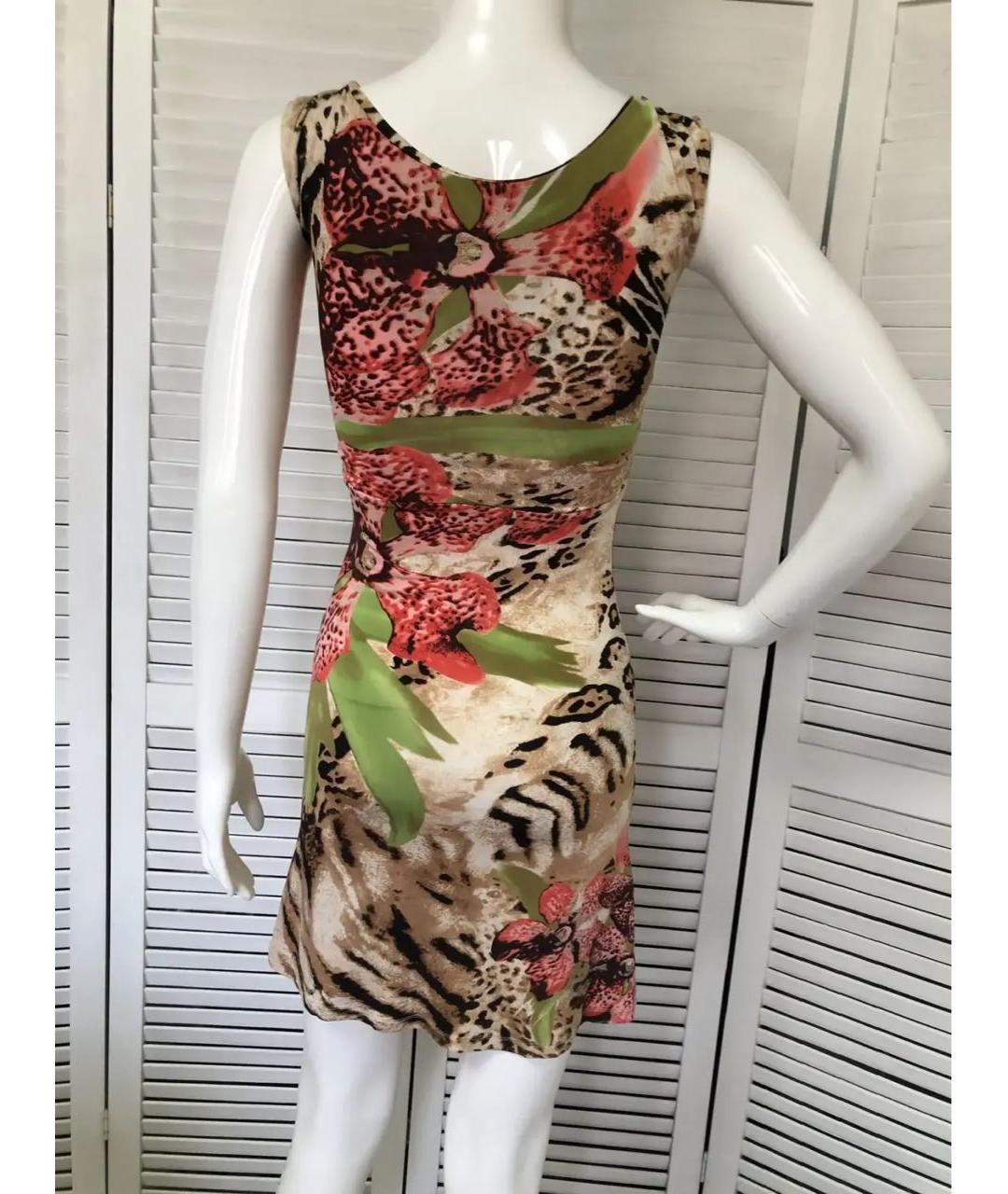 ROBERTO CAVALLI Мульти вискозное коктейльное платье, фото 2