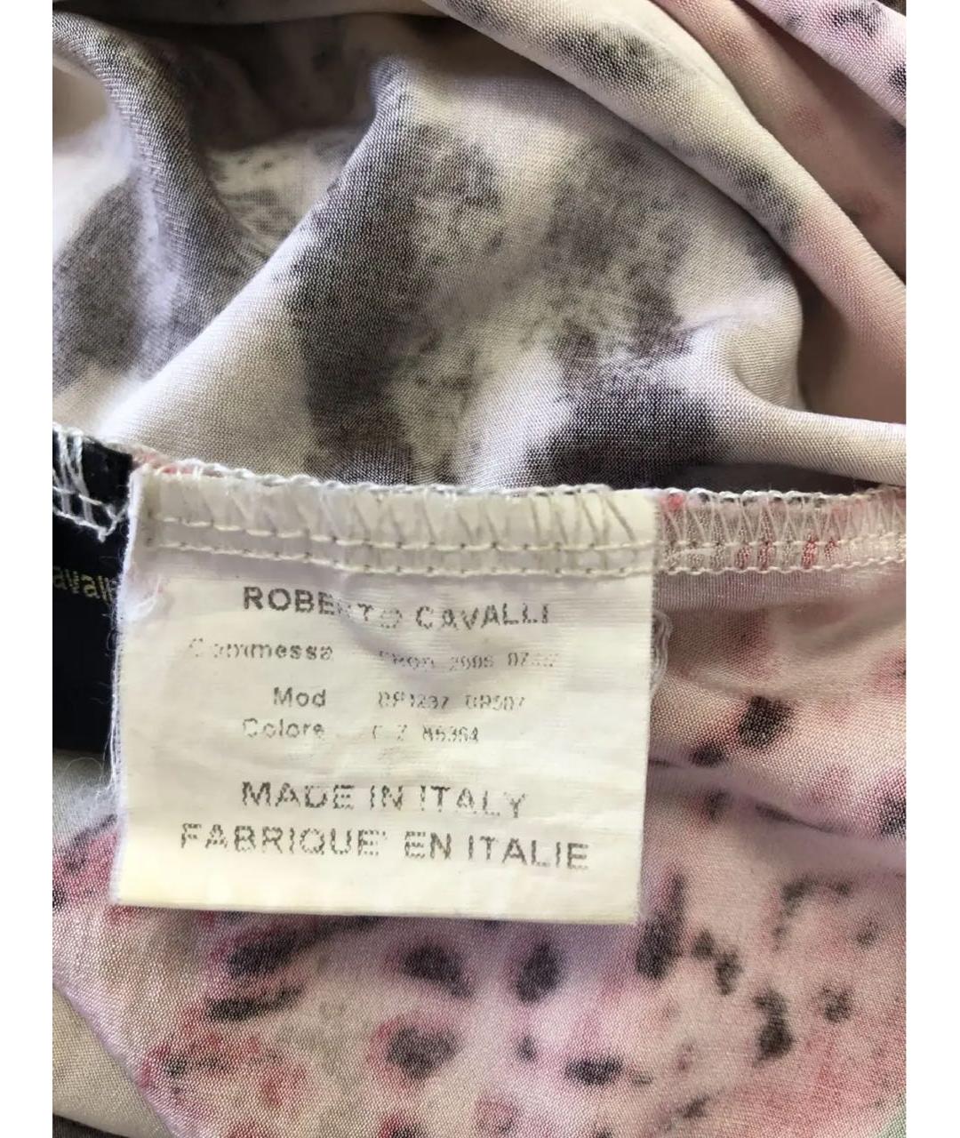 ROBERTO CAVALLI Мульти вискозное коктейльное платье, фото 7