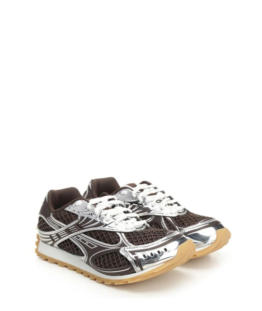 BOTTEGA VENETA Коричневые синтетические кроссовки, фото 2