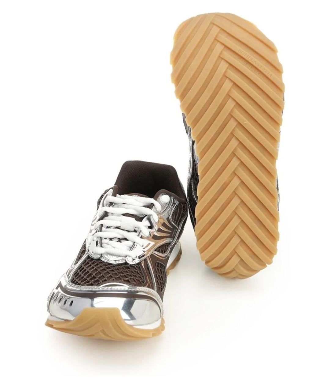 BOTTEGA VENETA Коричневые синтетические кроссовки, фото 4