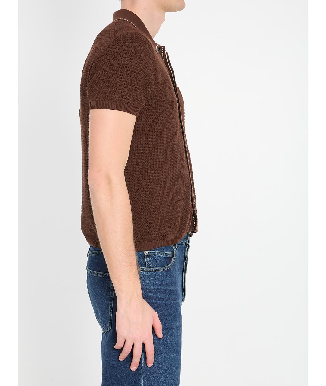 VERSACE Коричневый хлопковый кардиган, фото 5