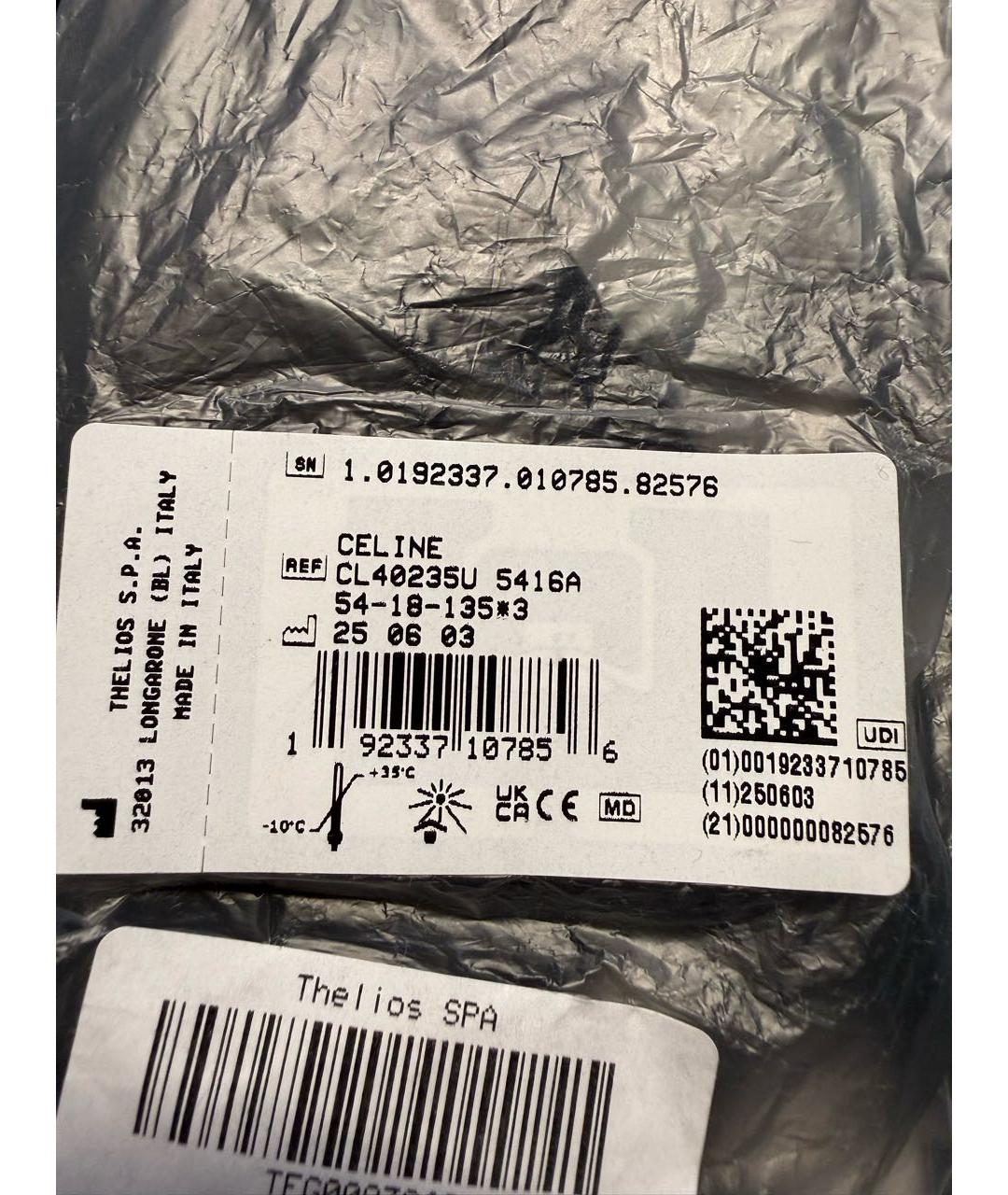 CELINE Серебряные металлические солнцезащитные очки, фото 5