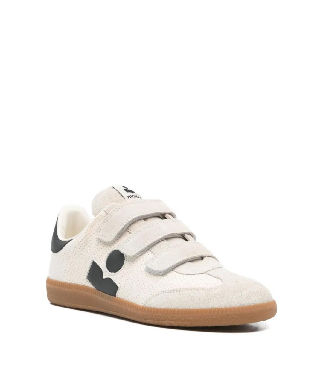 ISABEL MARANT Бежевые кожаные кроссовки, фото 3