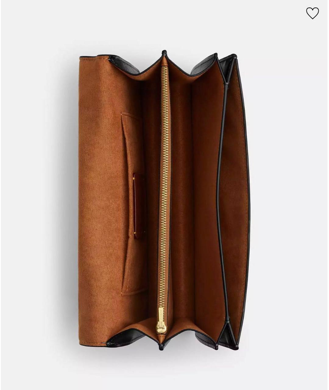 COACH Черная кожаная сумка через плечо, фото 4