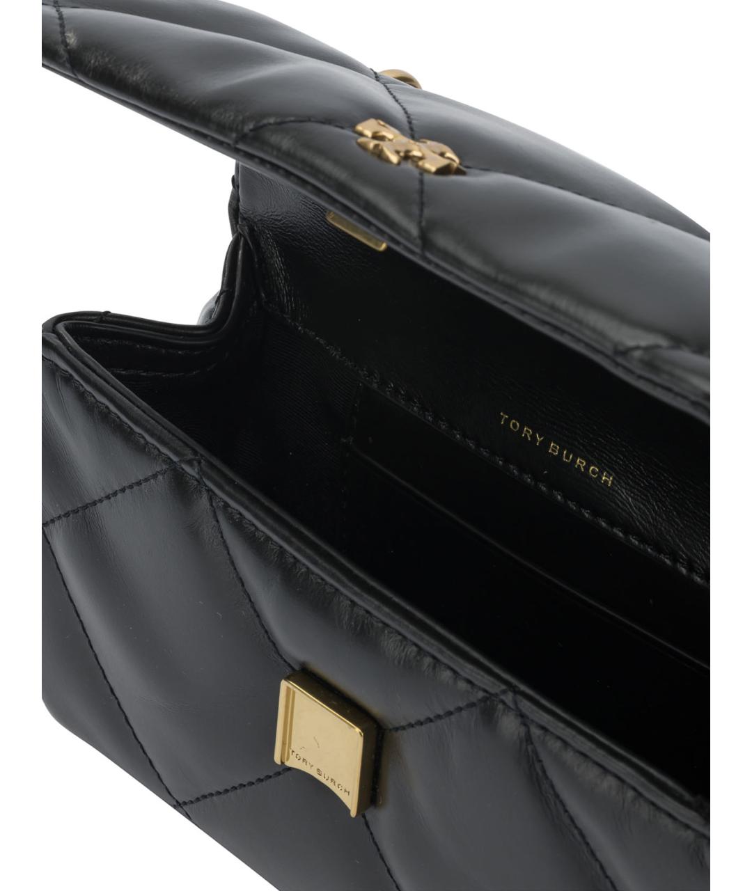 TORY BURCH Черная кожаная сумка через плечо, фото 5