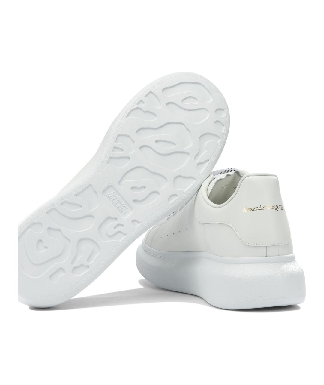 ALEXANDER MCQUEEN Белые кожаные низкие кроссовки / кеды, фото 5