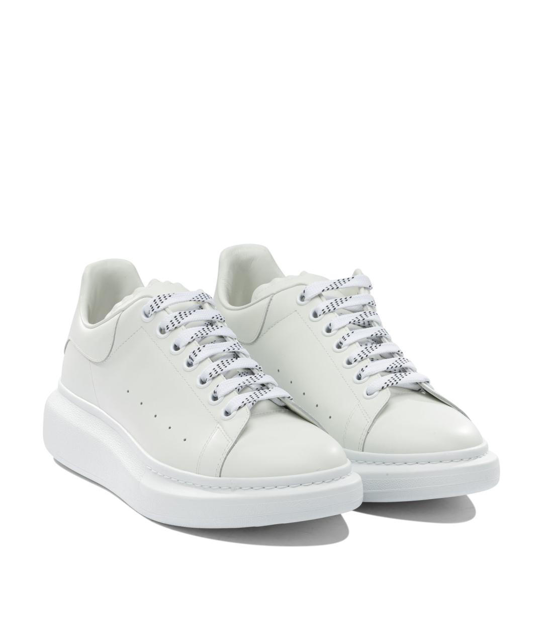 ALEXANDER MCQUEEN Белые кожаные низкие кроссовки / кеды, фото 2