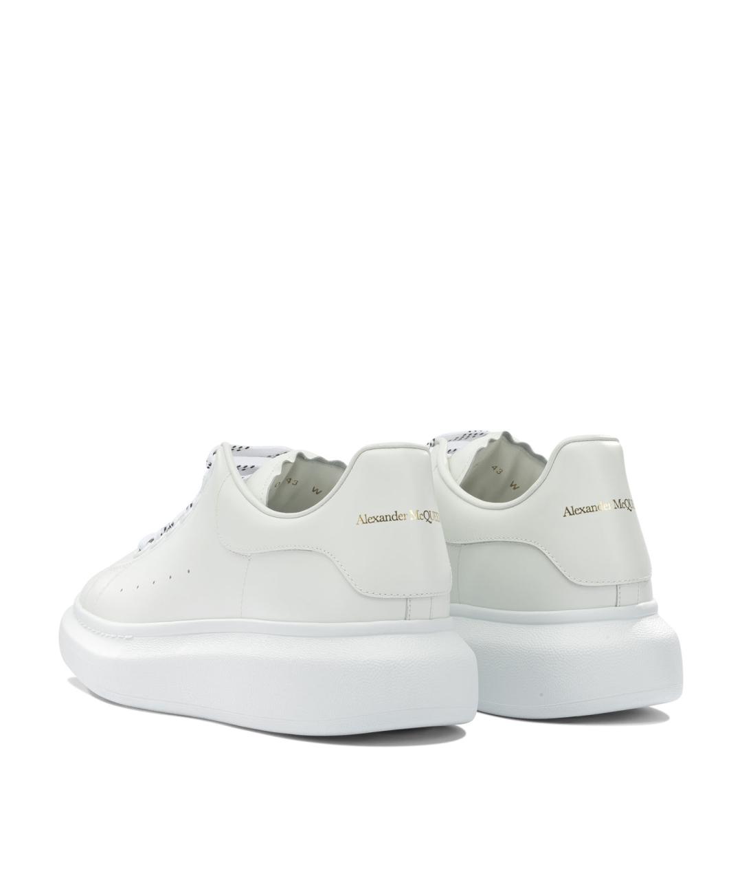 ALEXANDER MCQUEEN Белые кожаные низкие кроссовки / кеды, фото 4