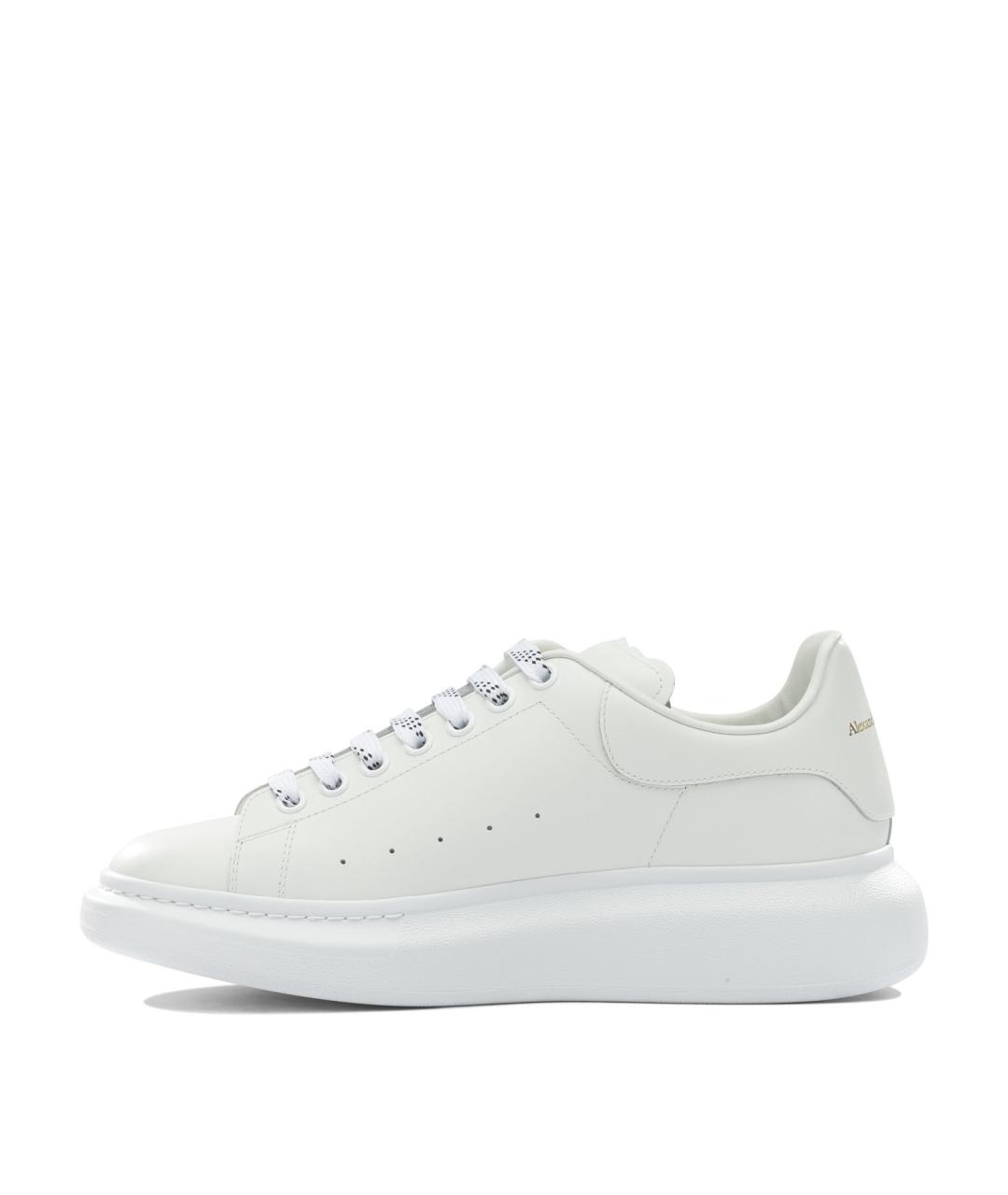 ALEXANDER MCQUEEN Белые кожаные низкие кроссовки / кеды, фото 3