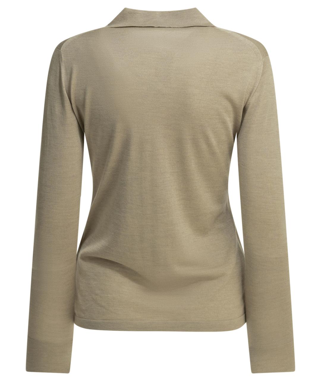 MAX MARA Бежевый шелковый кардиган, фото 2