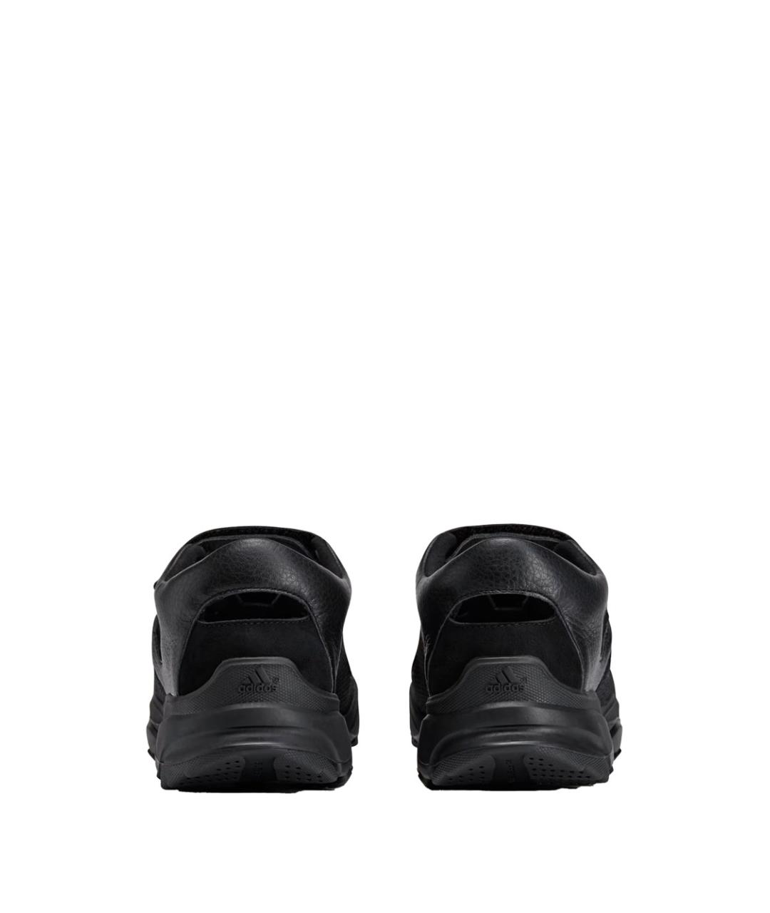 Y-3 Черные кожаные сандалии, фото 4