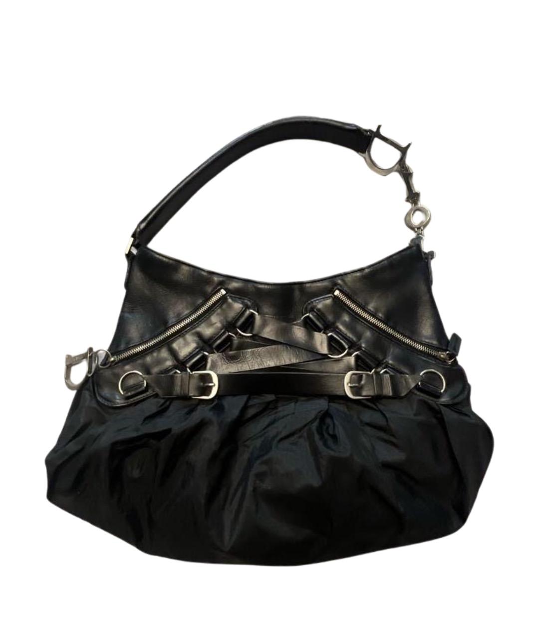 CHRISTIAN DIOR Черная кожаная сумка тоут, фото 1