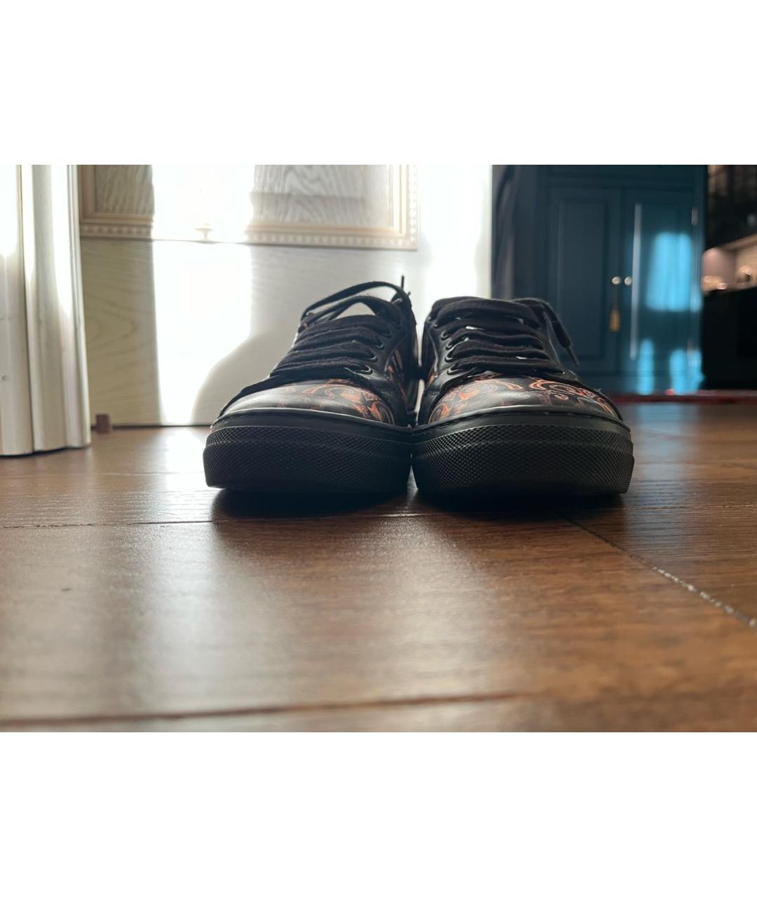 ETRO Черные кожаные кеды, фото 6