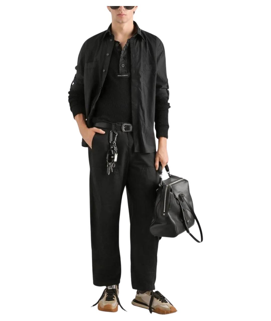 DOLCE&GABBANA Черная хлопковая кэжуал рубашка, фото 2