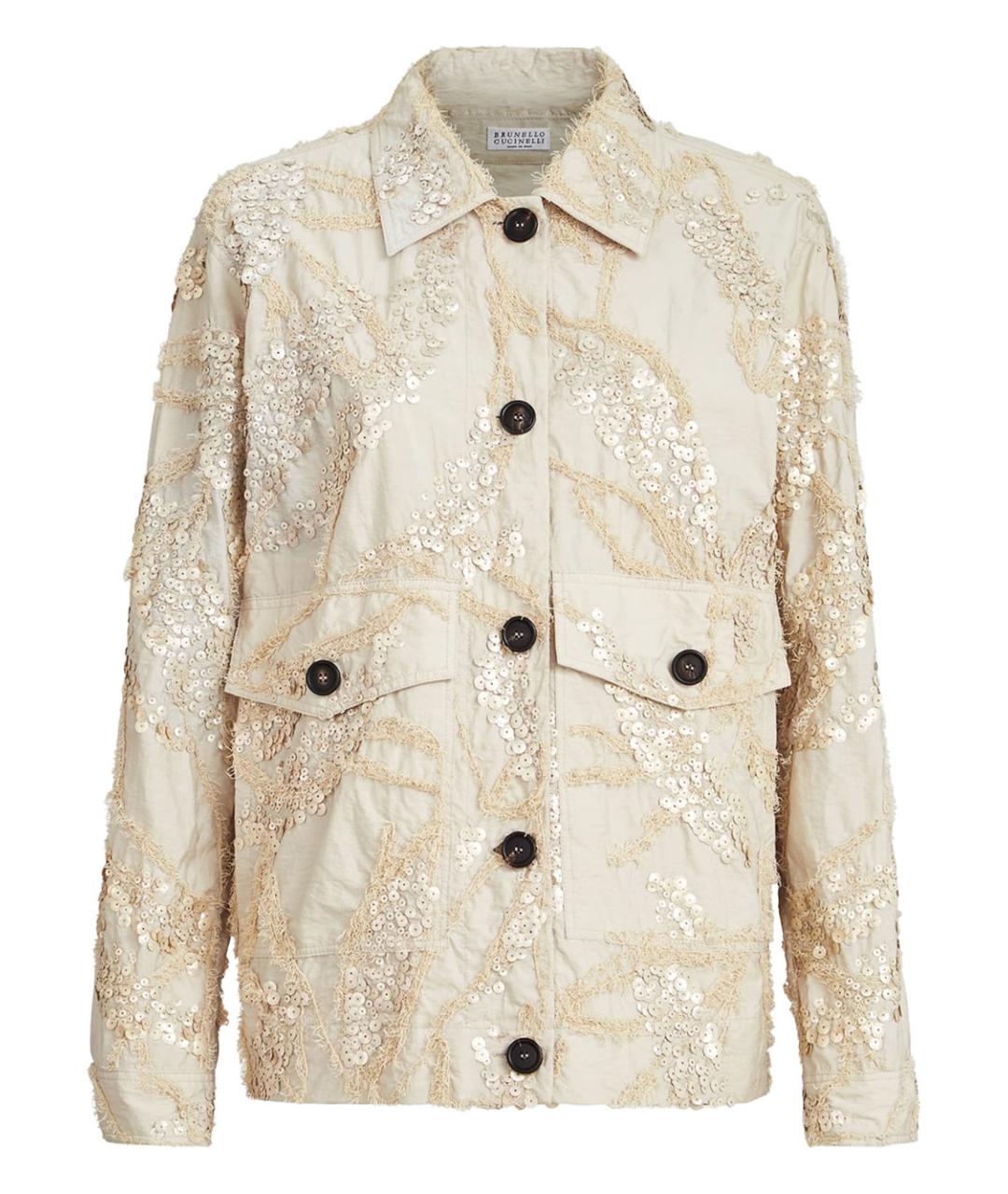 BRUNELLO CUCINELLI Бежевая хлопковая куртка, фото 1