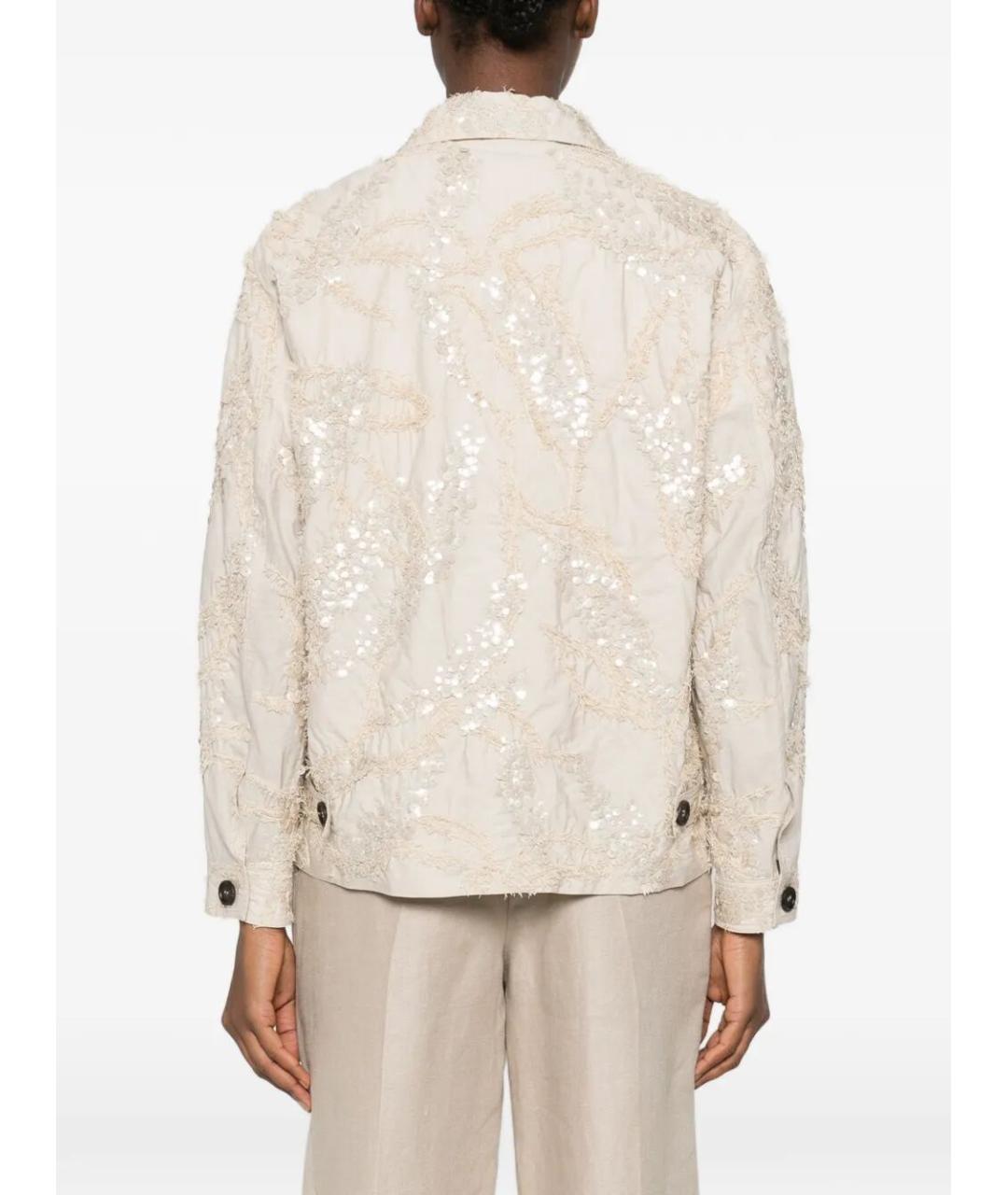 BRUNELLO CUCINELLI Бежевая хлопковая куртка, фото 4