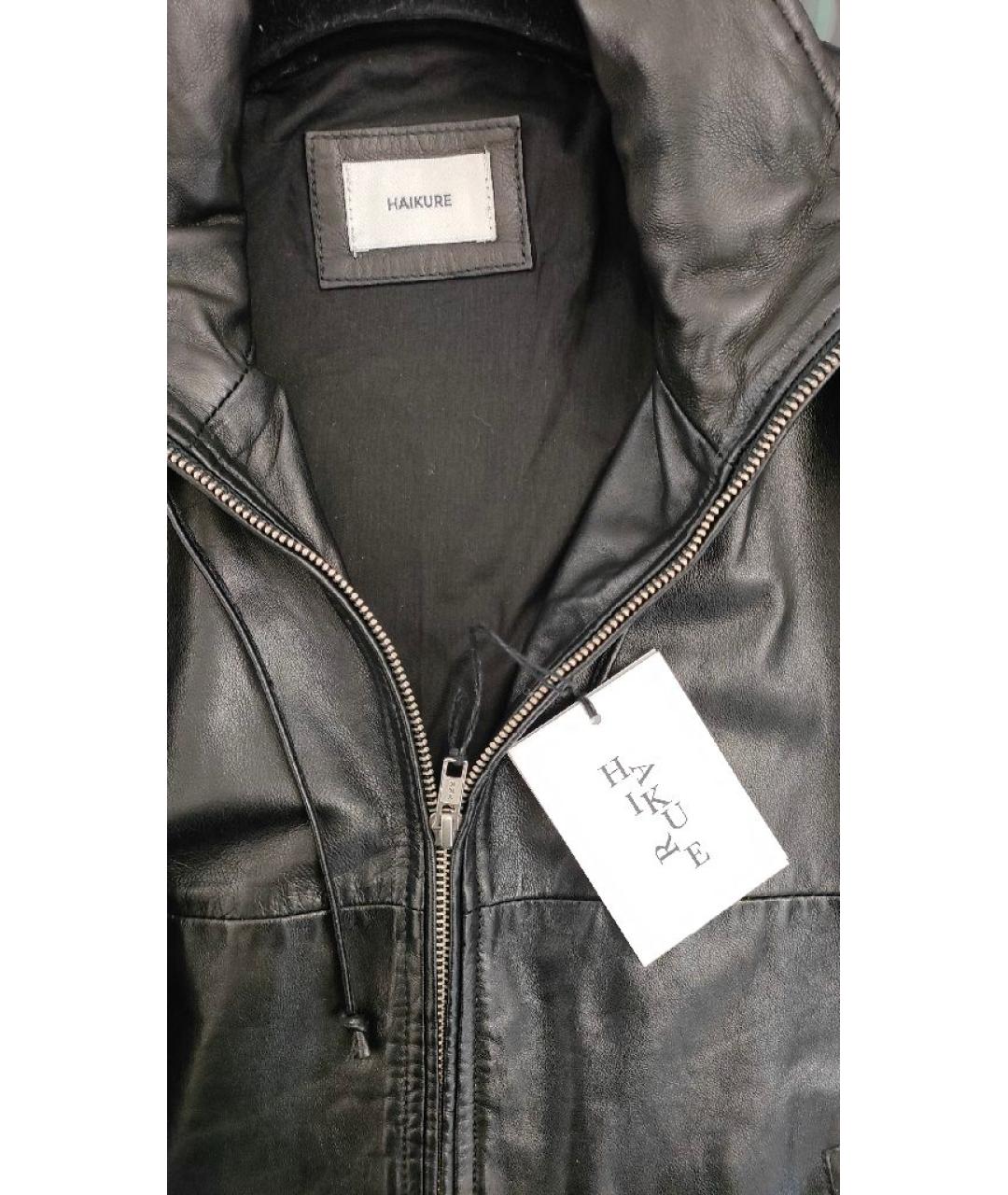 HAIKURE Черная кожаная куртка, фото 3