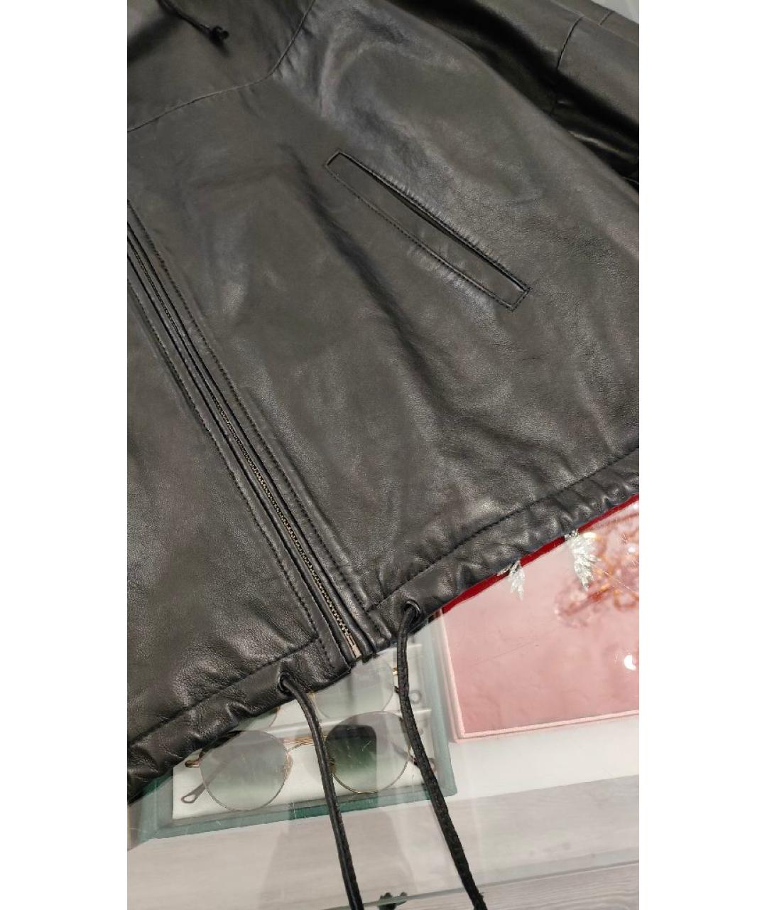 HAIKURE Черная кожаная куртка, фото 4