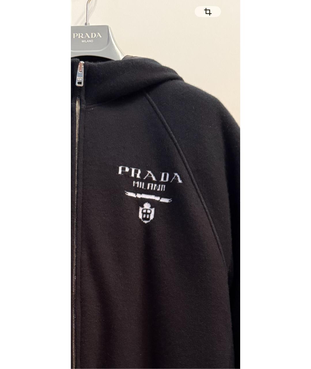 PRADA Черная кашемировая куртка, фото 3