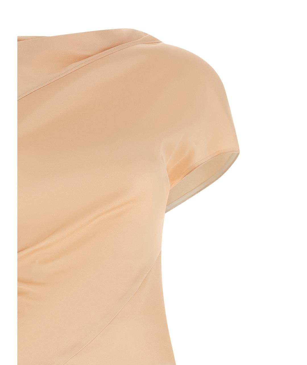 VICTORIA BECKHAM Розовое ацетатное коктейльное платье, фото 3