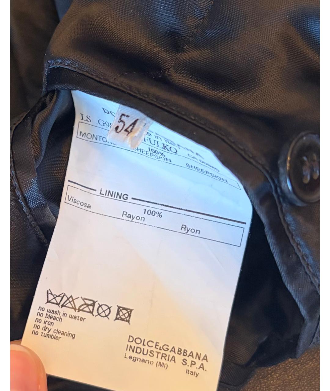 DOLCE&GABBANA Черная кожаная куртка, фото 9