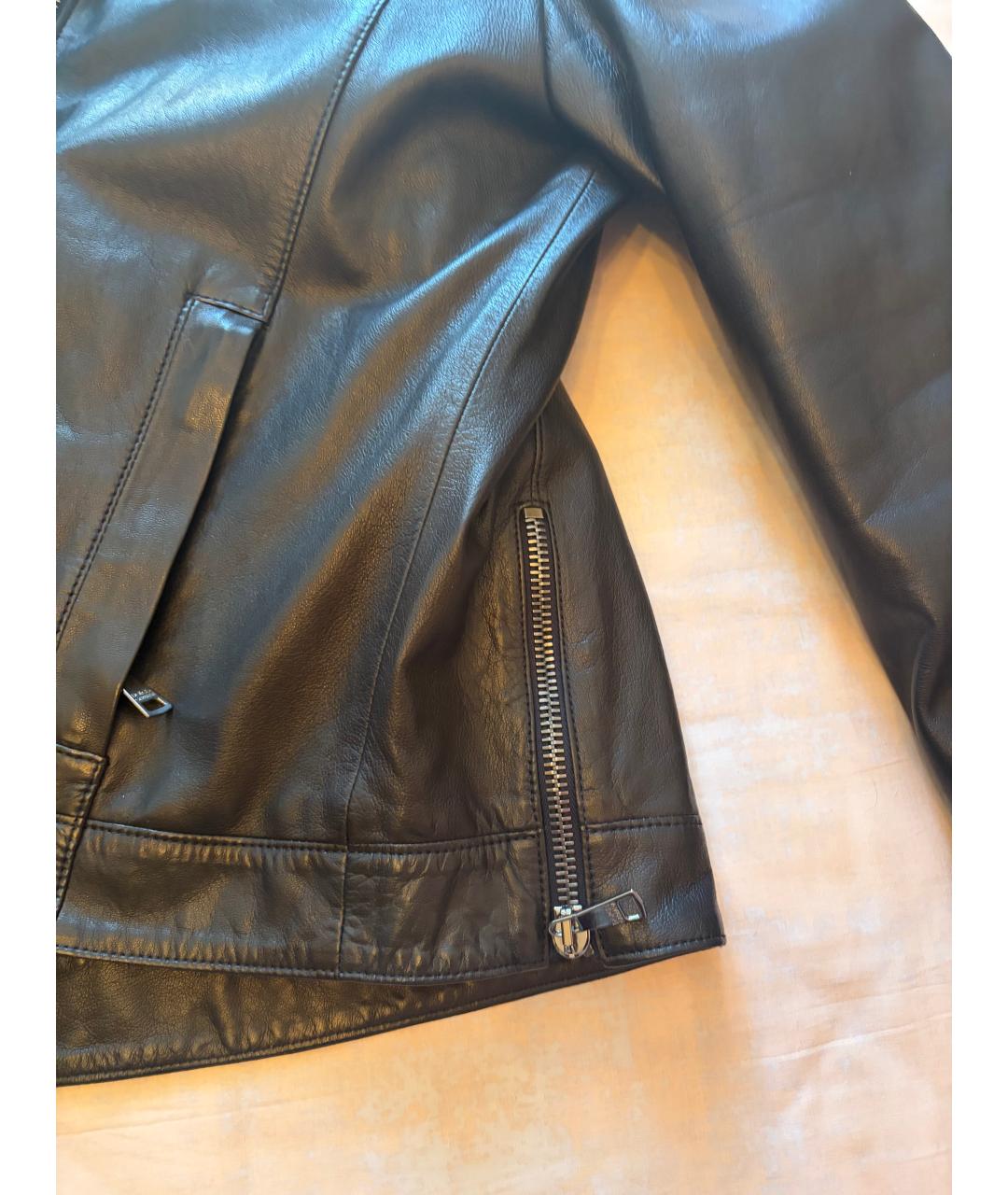 DOLCE&GABBANA Черная кожаная куртка, фото 6