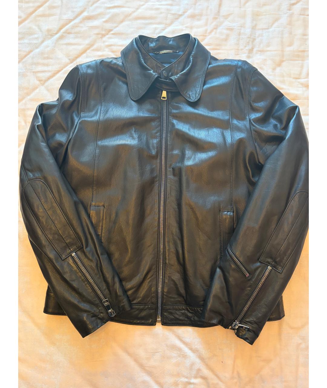 DOLCE&GABBANA Черная кожаная куртка, фото 10