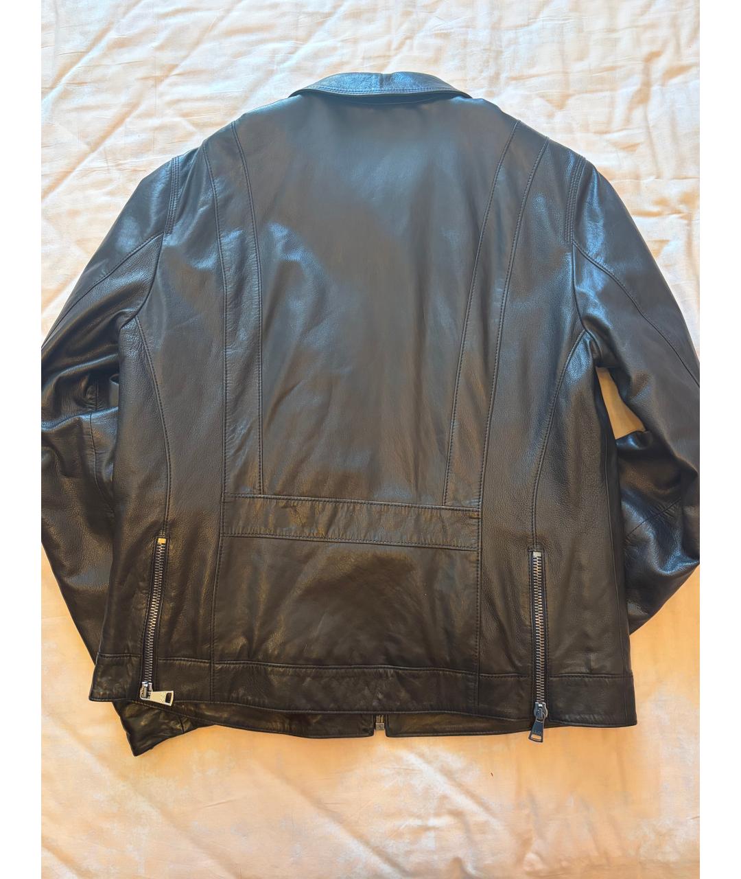 DOLCE&GABBANA Черная кожаная куртка, фото 2