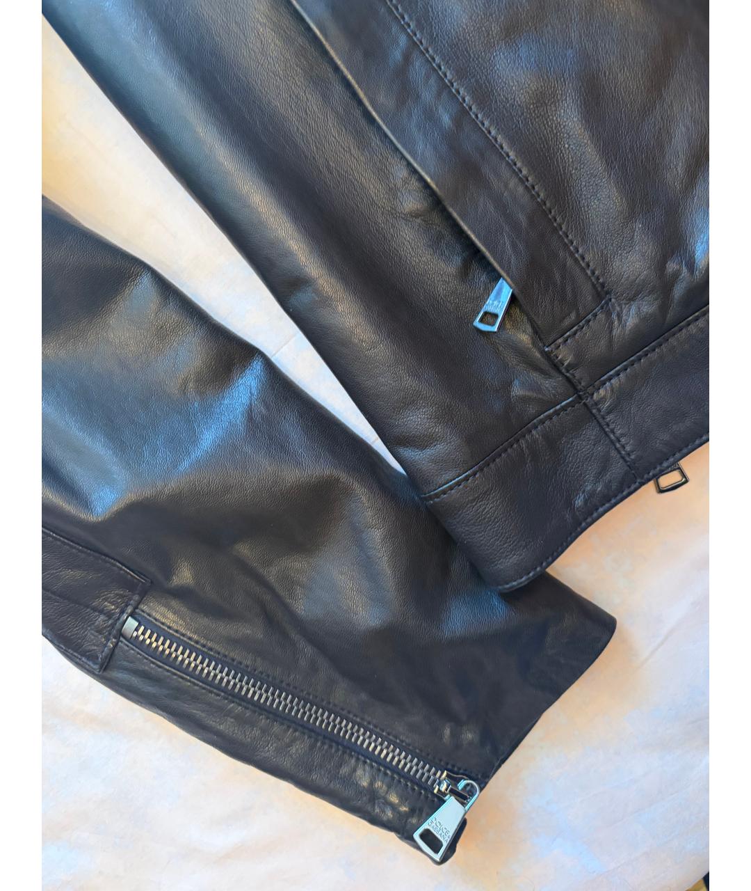 DOLCE&GABBANA Черная кожаная куртка, фото 5