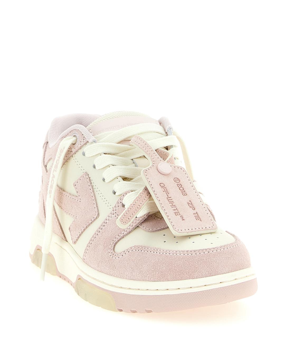 OFF-WHITE Розовые кожаные кроссовки, фото 3