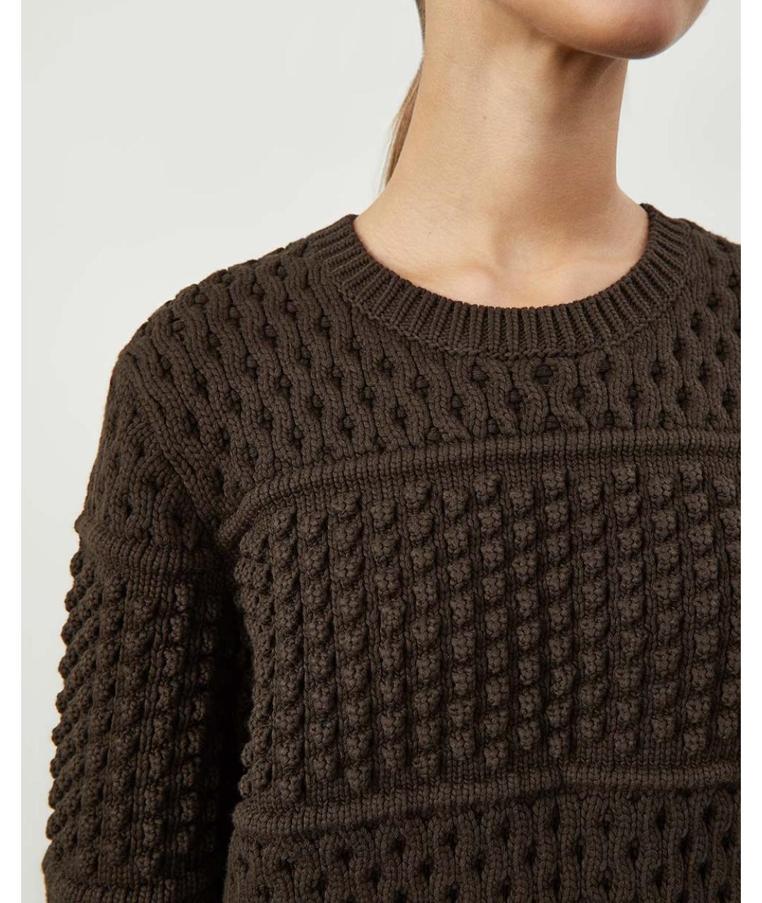 12 STOREEZ Коричневый хлопковый джемпер / свитер, фото 5