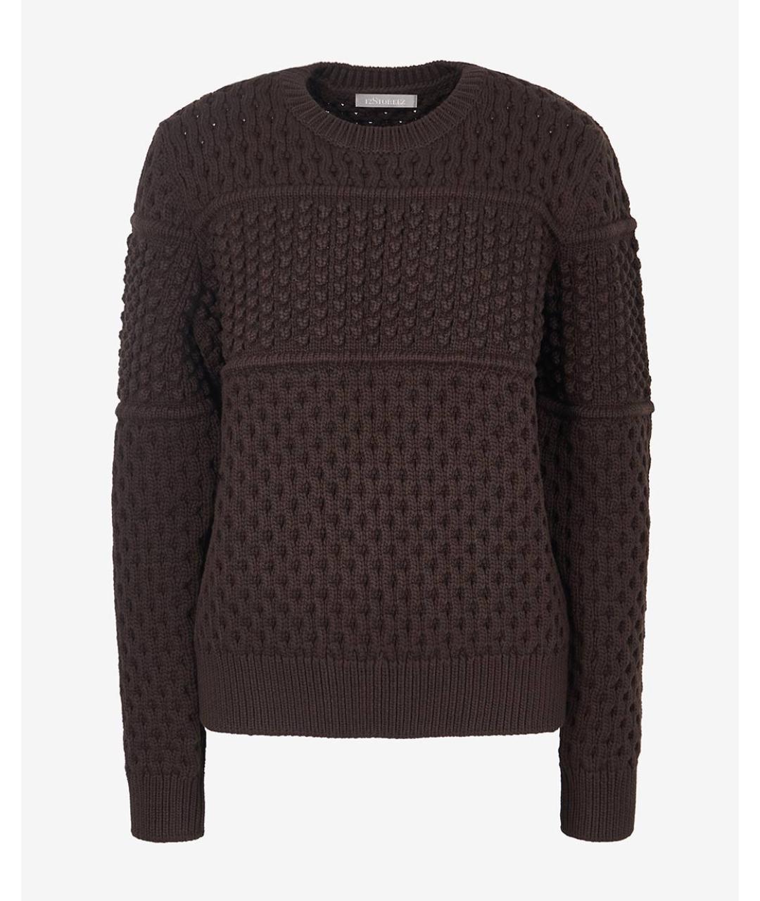 12 STOREEZ Коричневый хлопковый джемпер / свитер, фото 7