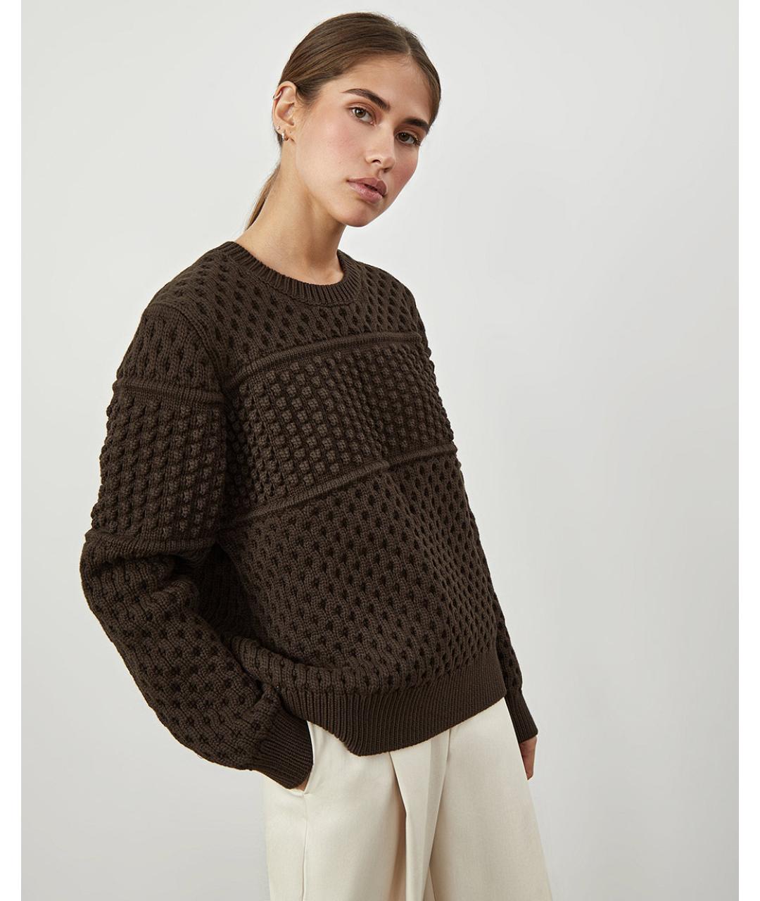 12 STOREEZ Коричневый хлопковый джемпер / свитер, фото 4