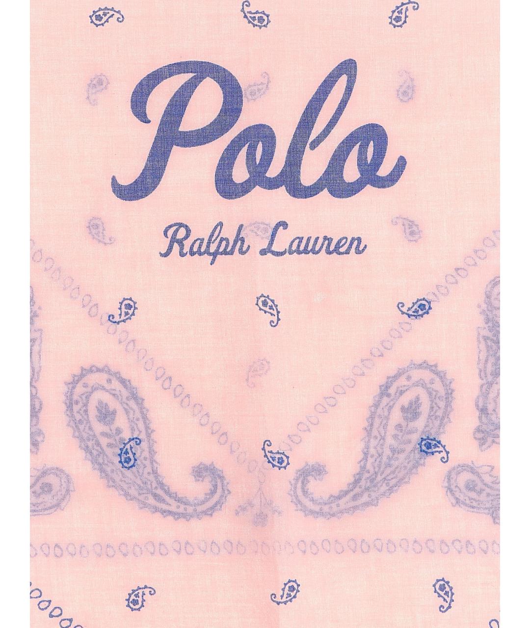 POLO RALPH LAUREN Розовый хлопковый шарф, фото 3
