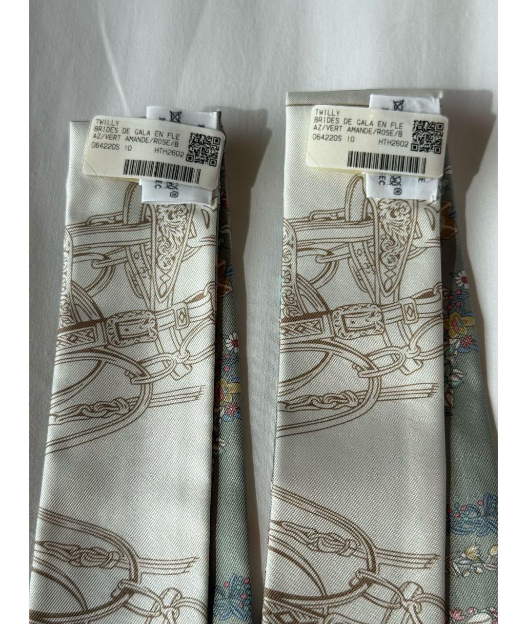 HERMES Мульти шелковый шарф, фото 2