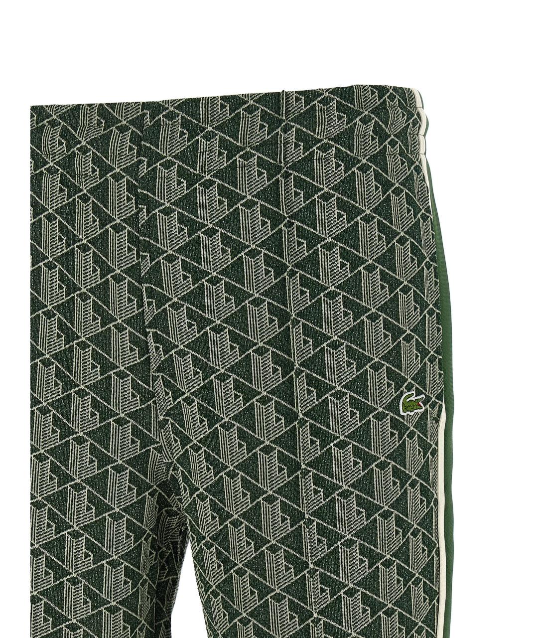 LACOSTE Зеленые полиэстеровые повседневные брюки, фото 4