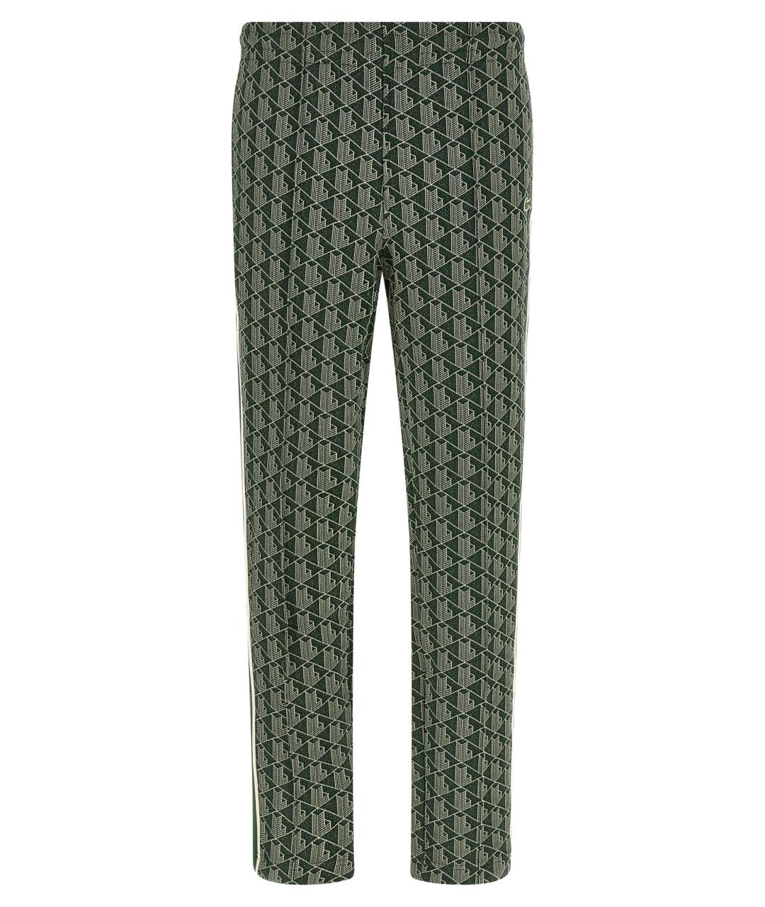 LACOSTE Зеленые полиэстеровые повседневные брюки, фото 1