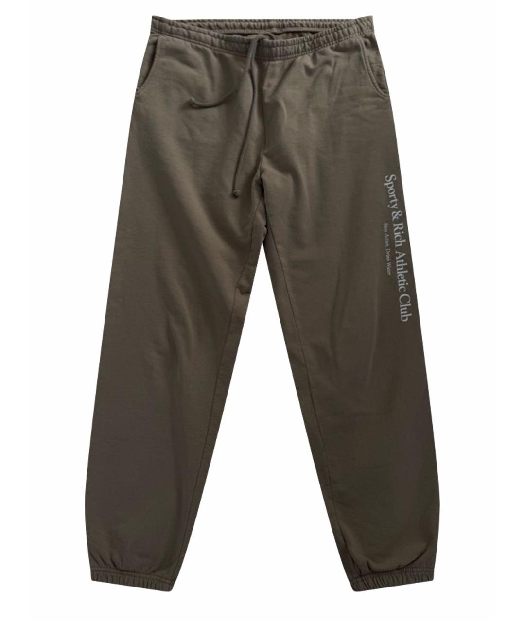 SPORTY AND RICH Бежевые хлопковые спортивные брюки и шорты, фото 1