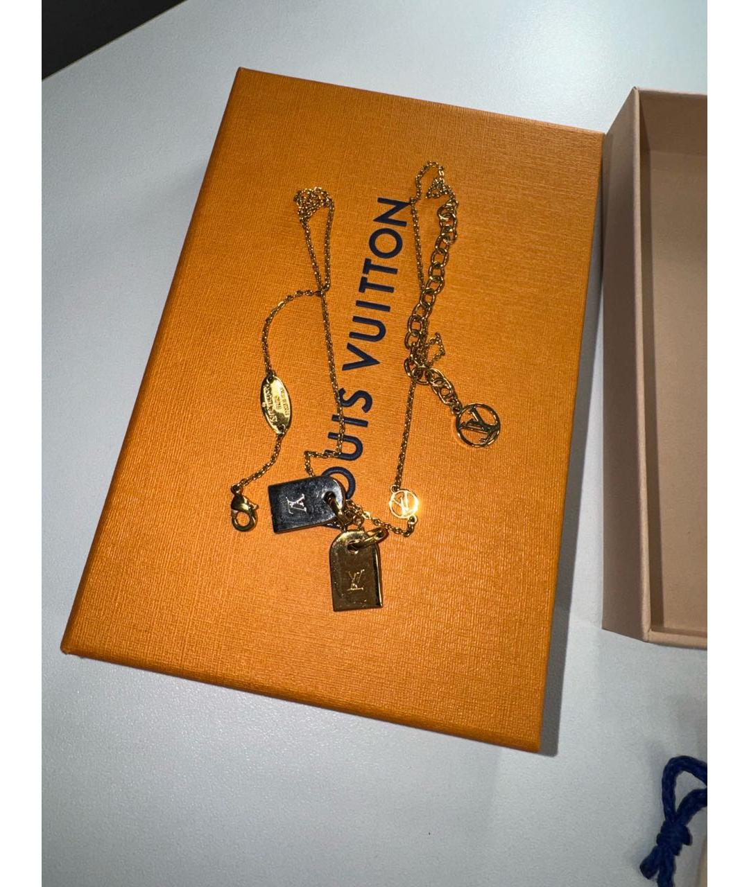 LOUIS VUITTON Золотая позолоченная подвеска, фото 2